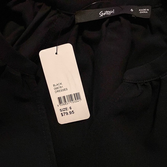Sportsgirl Brand new tiered v neck dress black size 6 - Picture 2 of 2